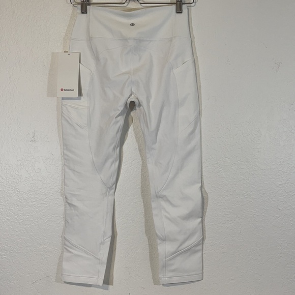 LULULEMON All the Right Places High-Rise Drawcord Waist Crop White Size 8 NWT - Picture 7 of 12